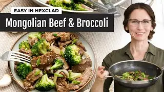 EASY Healthier Mongolian Beef and Broccoli in HexClad Hybrid Wok
