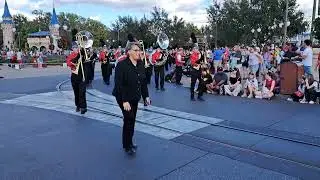 Tri-valley High School Marching Scotties. from Dresden, Ohio..Magic Kingdom parade December 29 2022