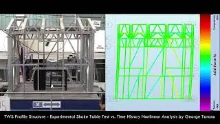 TWS Profile Structure - Experimental Shake Table Test vs. Time History Nonlinear Analysis