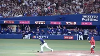 延長11回、カリステサヨナラタイムリーの瞬間の中日ベンチ！石川昂弥にふっ飛ばされる藤嶋！根尾に水をかける清水！（2023年9月18日）