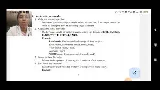 Problem Solving and Python Programming - Notation