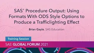 Вывод процедуры SAS: использование форматов с опциями стиля ODS для создания эффекта светофора