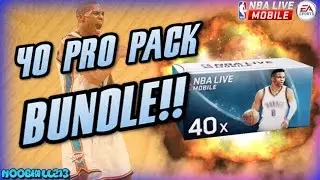 NBA Live Mobile ANOTHER 40 Pro Pack Bundle Opening!! ELITE PULL!!