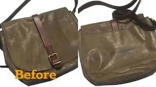 ReLeather   Leather Restoration   Fossil Purse   Water Stain Removal and Leather Refinishing