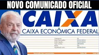 COMUNICADO GERAL CAIXA ECON&Ocirc;MICA DONOS DE CONTA CORRENTE E CONTA POUPAN&Ccedil;A CPF FINAL 1,2,3,5,7,9