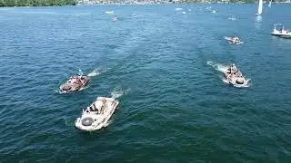Amphibienfahrzeuge im Traunsee - 28.05.2023 - drone footage