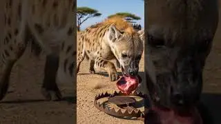 Will the hyena outsmart the trap to get the last laugh #wildlife #nature #savanna