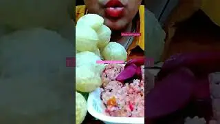 GOLGAPPA PANIPURI AND BEETROOT FRIED RICE EATING CHALLENGE ASMR MUKBANG #streetfood #foodie #SHORTS