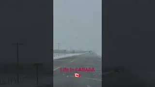 Canada's life!| almost zero visibility in the highway.