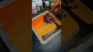 Beautiful night Sky art  #skypaint#subscribe #satisfying #drawing #acrylicpainting #nightskyart #art