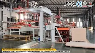 How to laminate Melamine on MDF panel Chip board Plywood surface? -Auto Short cycle hot press line