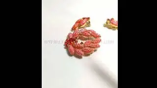 Juliana D&E Sun Orange Lava Brooch & Earrings