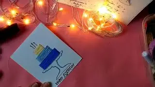 Special thread happy birthday card | DIY handmade greeting card #art #drawing #threadwork #youtube