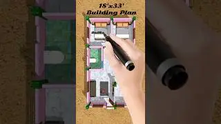 18x33 Detail 3D Floor Plan with Proper Measurements#home #shorts #house #shortvideo #building