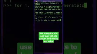 How to use enumerate in Python #learnpythonprogramming #python #learnpython