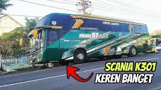 Bus Super nyaman Scania k310ib Review bus pariwisata Primo 57 Malang warna ijo mempesona
