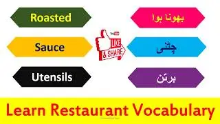 Learn Restaurant Vocabulary English to Urdu