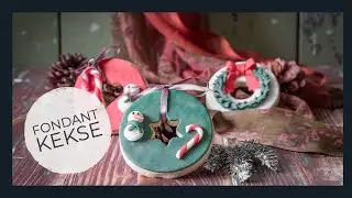 Fondant Kekse zu Weihnachten - Plätzchen dekorieren - Geschenkidee