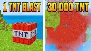 Я взрываю блок из 30 000 блоков тротила в Minecraft.