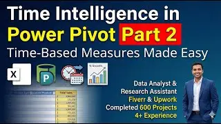 Power Pivot Time Intelligence Measures | Previous Month, Year & % Growth