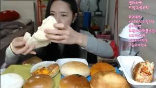피트니스요정) 파리바게트 뚜레쥬르 빵 먹방 eatingshow 151028
