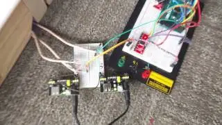 Pressure sensitive LED floor, early testing
