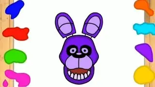 How to draw Bonnie from FNAF! Simple step by step tutorial