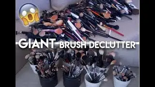 Decluttering my GIANT BRUSH COLLECTION! | Allison Wilburn MUA