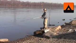 Wintertime fishing at Brunner Island - York Haven, PA