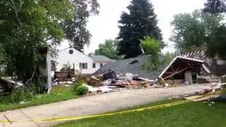 After the house explosion in Beloit Wisconsin