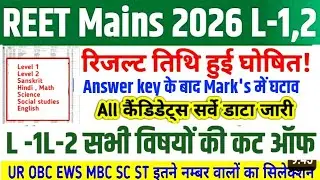 REET MAINS CUT OFF 2026 || REET MAINS LEVEL 1 और LEVEL 2 CUT OFF || REET CUT OFF LEVEL 1 #REET
