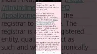 Detailed note on How to check allotment status of Devyani International
