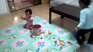 9 month-old Dasomi dancing with her big sister, Yuri