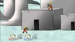 SSF2 v0.7 Naruto Advance Technique: Shuriken Landing Cancel