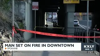 Man set on fire in downtown Spokane
