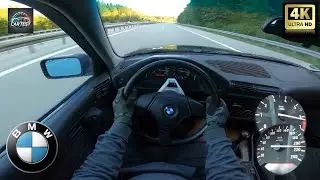 BMW E34 520i Touring on the Autobahn! | Legendary M50B20 Engine POV Drive!