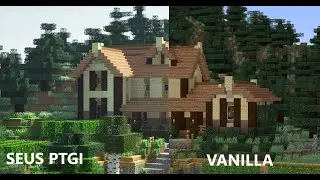 Minecraft Vanilla vs Seus PTGI E9 [4K UHD] Comparison
