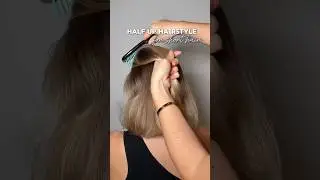 Cool Half Up Half Down Hairstyle for Short Hair #shorthair #hairtrends #easyhairstyle