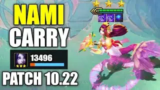 NAMI CARRY ⭐⭐⭐ Blue Buff double Luden Nami carry with 6 and 9 mage (Teamfight Tactics TFT Set 4)