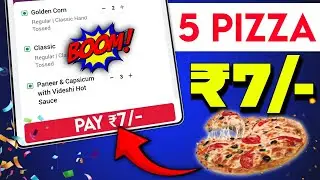 5 DOMINOS PIZZA in ₹7 मे😋|dominos coupon code today|zomato coupon code today| Domino's Pizza offer