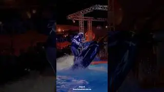 Backflip  a JetSki on the rooftop pool in surfers paradise .. Cali beach club #jetpackevents