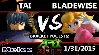 Apex 2015 - MVG| Tai (Marth) Vs. 62Bit | Bladewise (Peach) SSBM Pools - Melee