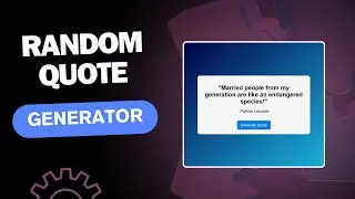 Random quote generator using API | JavaScript | HTML | CSS
