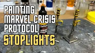 Painting Stoplight Terrain - Marvel Crisis Protocol