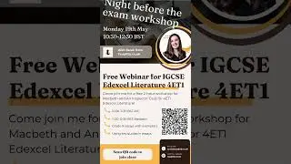Free Webinar for Macbeth & An Inspector Calls - IGCSE Literature