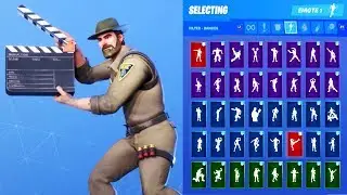 🔥 *NEW* Fortnite Chief Hopper w/ Hat Skin Outfit Showcase with All Dances & Emotes