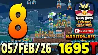 Angry Birds Friends Level 8 Tournament 1695 Highscore POWER-UP walkthrough