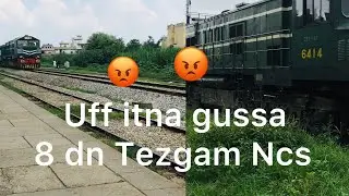 Tezgam Ncs train 8dn Rawalpindi to Karachi Rail faining with rainy weather I love Tezgam 110 speed