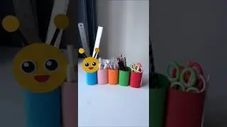 Let's make a cute practical caterpillar pen holder with the children#diy #lifehacks #craft