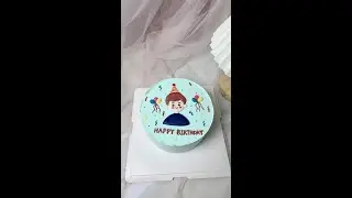 Simple style hand-painted for little boys. Can't draw? I'll teach you. #hand-painted cake